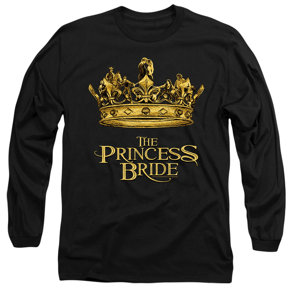 Princess Bride - Crown - Long Sleeve Adult 18/1 - Black T-shirt