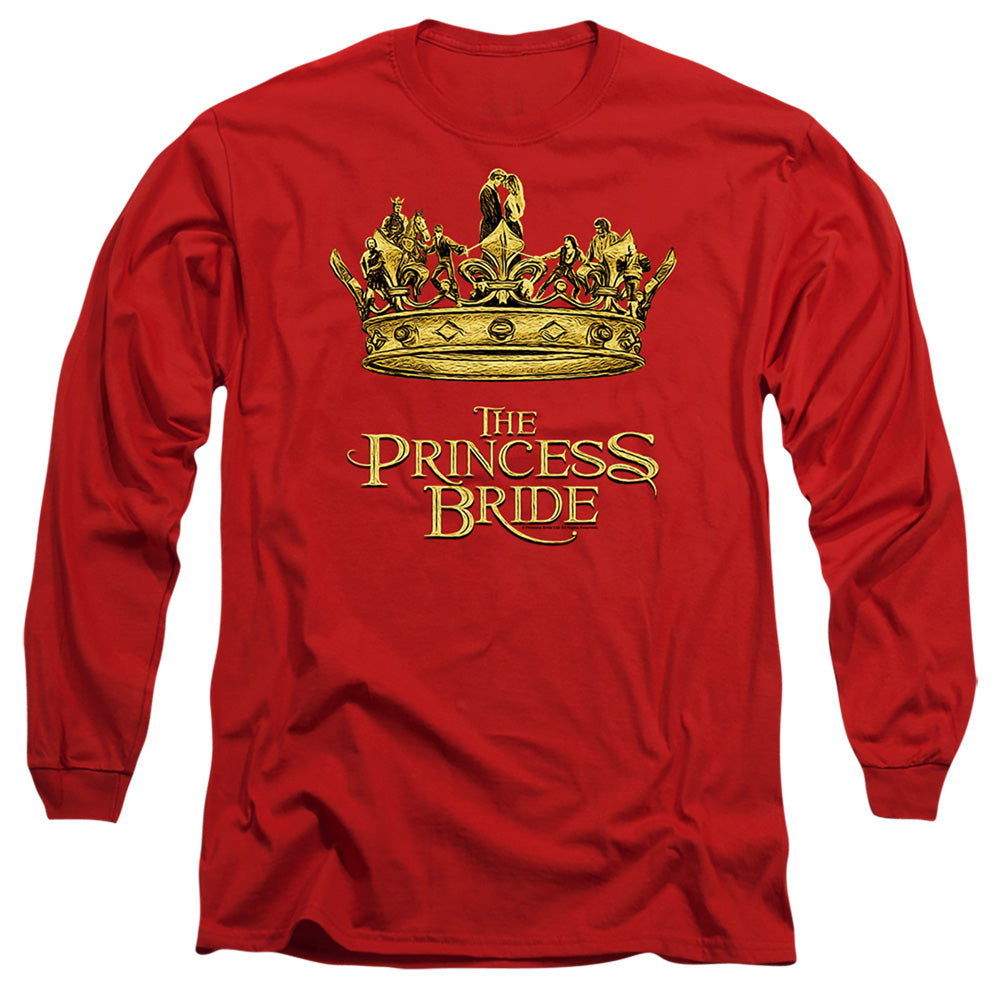 Princess Bride - Crown - Long Sleeve Adult 18/1 - Red T-shirt
