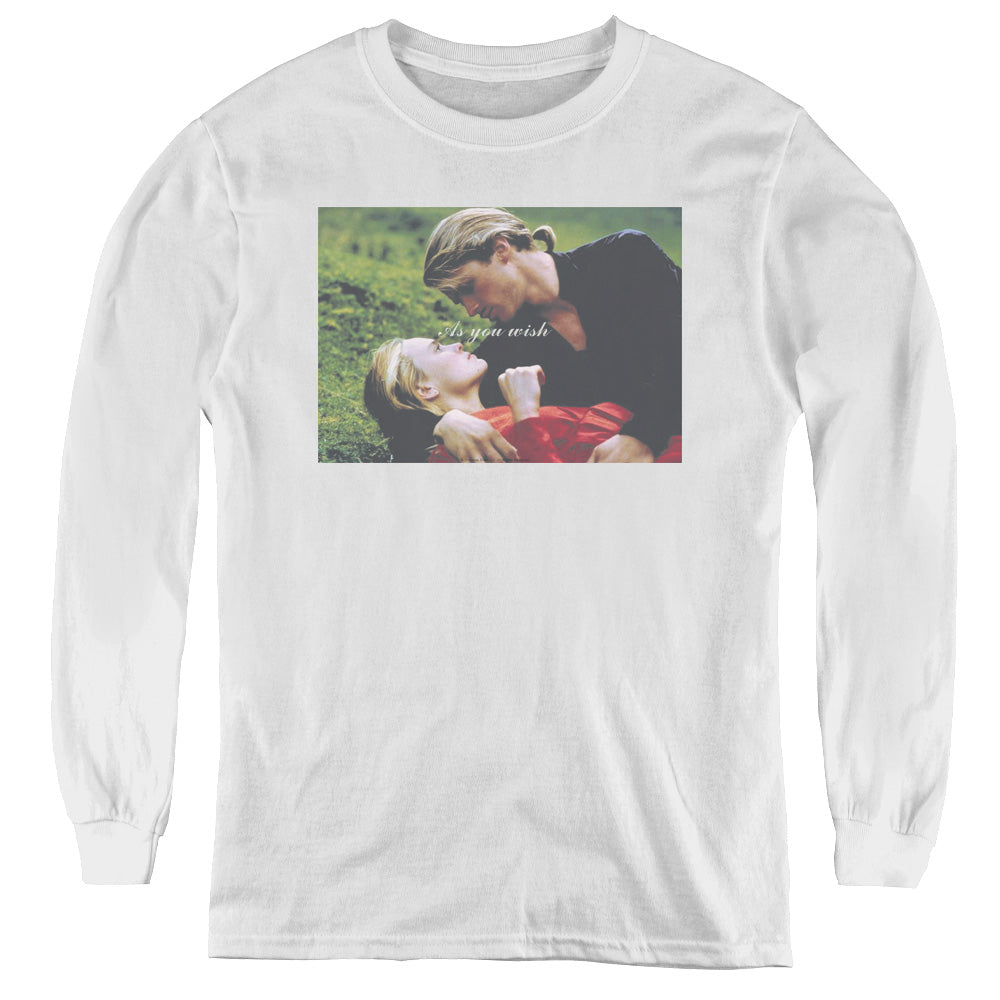 Princess Bride - As You Wish - Youth Long Sleeve Tee - White