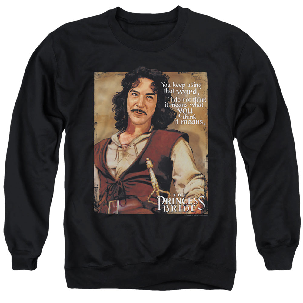 Princess Bride - Word - Adult Crewneck Sweatshirt - Black
