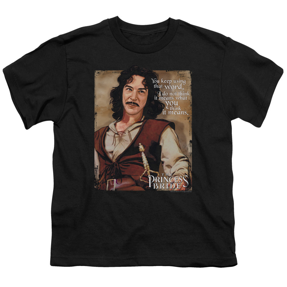 Princess Bride - Word - Short Sleeve Youth 18/1 - Black T-shirt