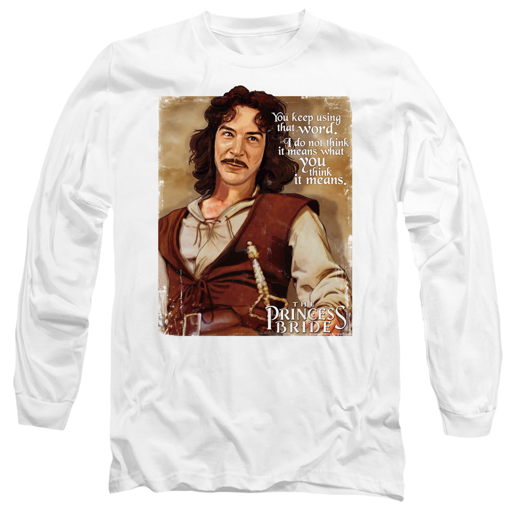 Princess Bride - Word - Long Sleeve Adult 18/1 - White T-shirt