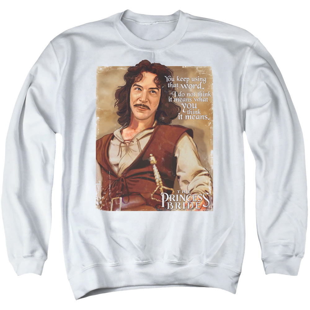 Princess Bride - Word - Adult Crewneck Sweatshirt - White