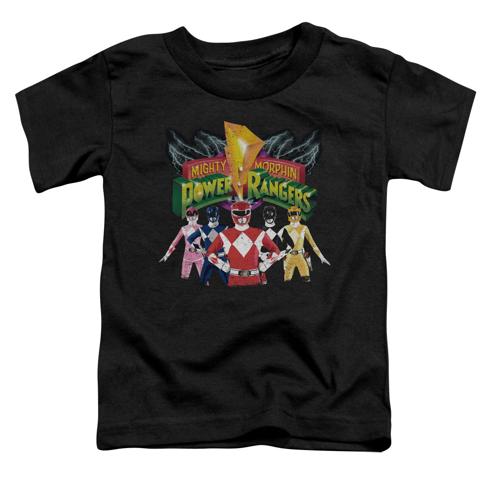 Power Rangers - Rangers Unite - Short Sleeve Toddler Tee - Black T-shirt