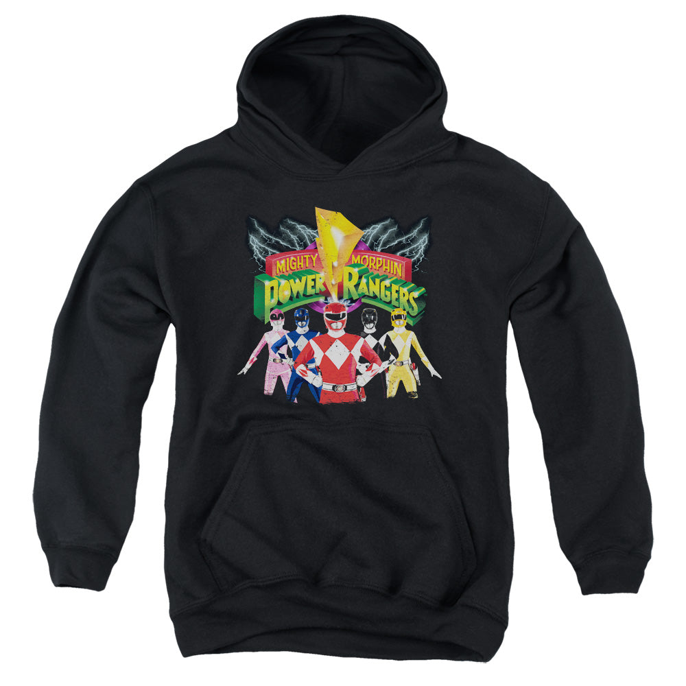Power Rangers - Rangers Unite - Youth Pull-over Hoodie - Black