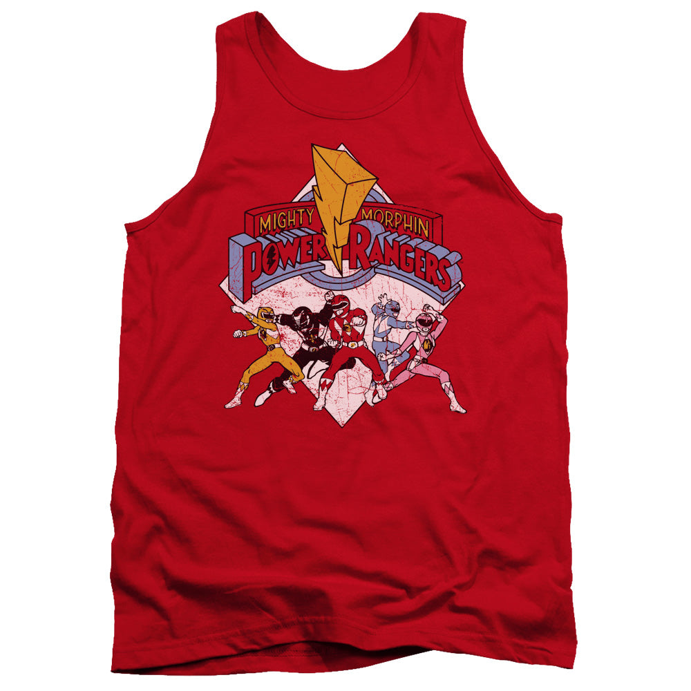 Power Rangers - Retro Rangers - Adult Tank - Red