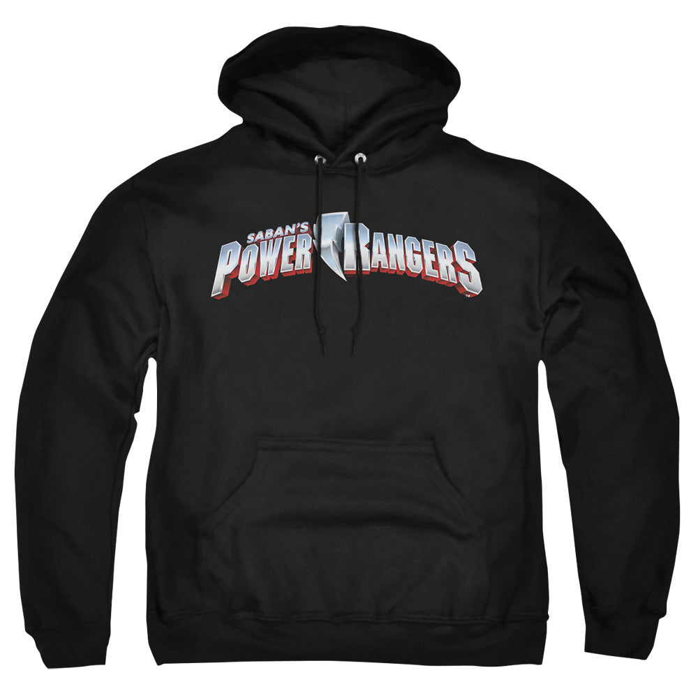 Power Rangers - New Logo - Adult Pull-over Hoodie - Black