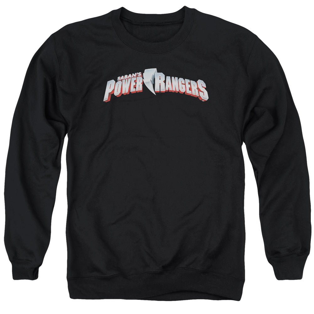 Power Rangers - New Logo - Adult Crewneck Sweatshirt - Black