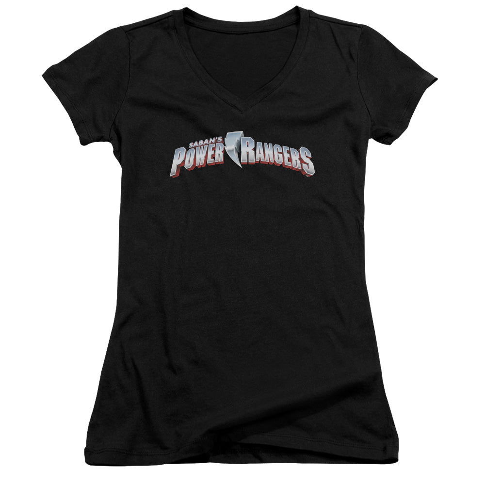 Power Rangers - New Logo-junior V-neck - Black