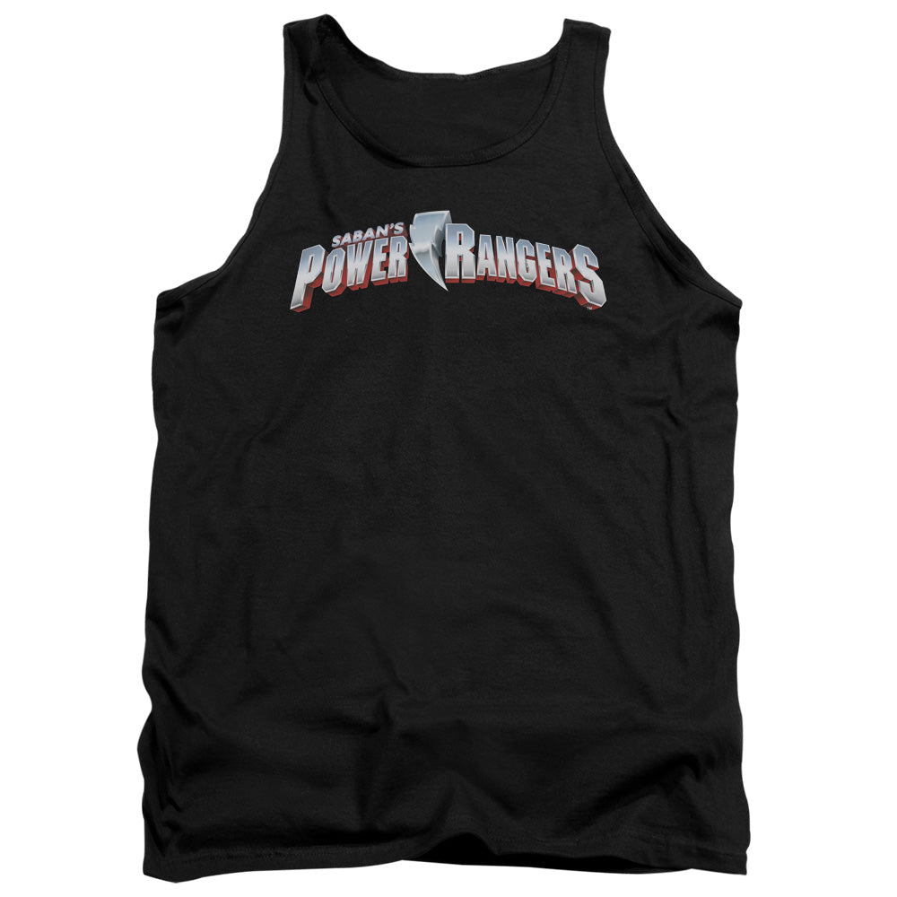 Power Rangers - New Logo - Adult Tank - Black