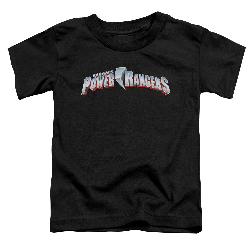 Power Rangers - New Logo - Short Sleeve Toddler Tee - Black T-shirt