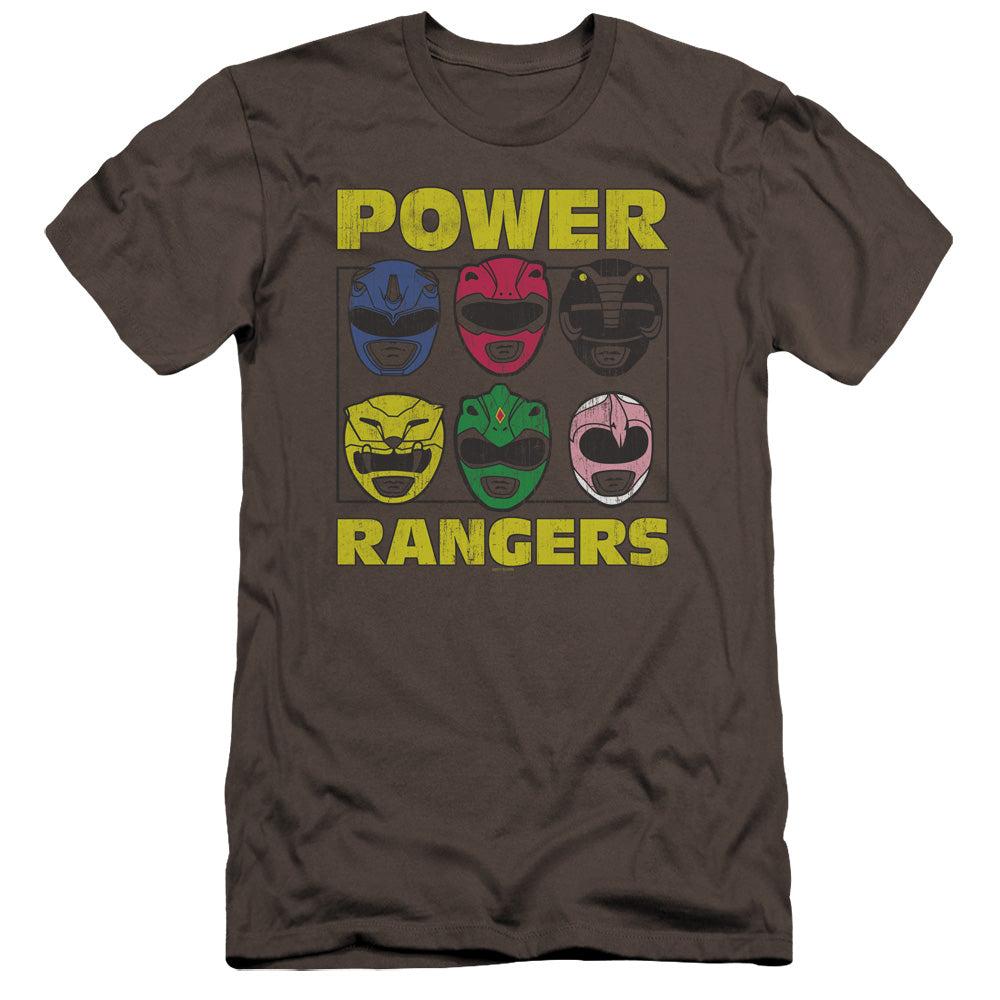 Powr Rangers - Ranger Heads-premuim Canvas Adult Slim Fit 30/1 - Charcoal
