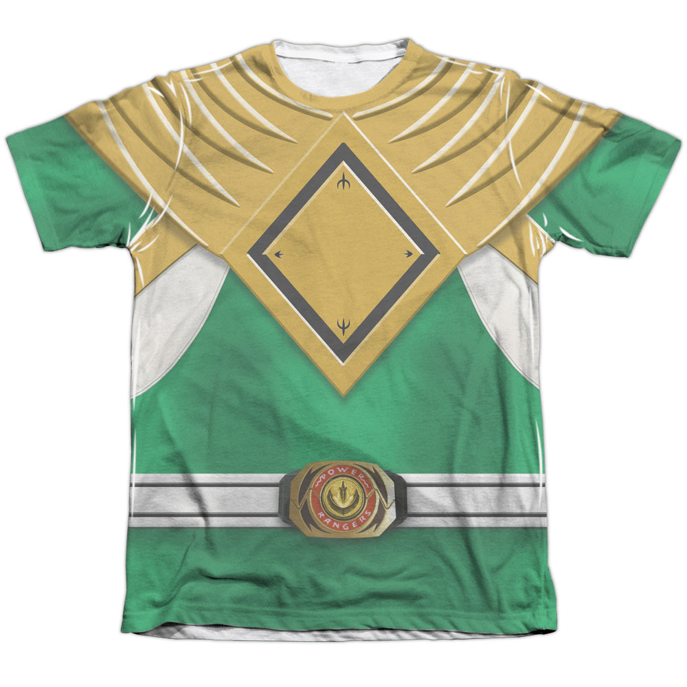 Power Rangers - Green Ranger - Adult Poly/cotton Short Sleeve Tee - White T-shirt