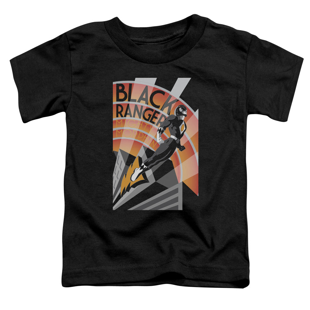 Power Rangers - Black Ranger Deco - Short Sleeve Toddler Tee - Black T-shirt