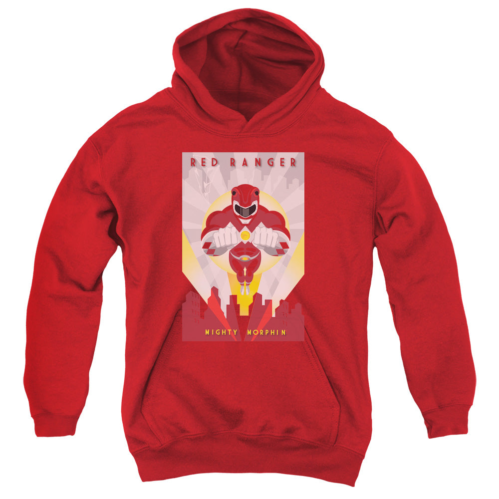 Power Rangers - Red Deco - Youth Pull-over Hoodie - Red
