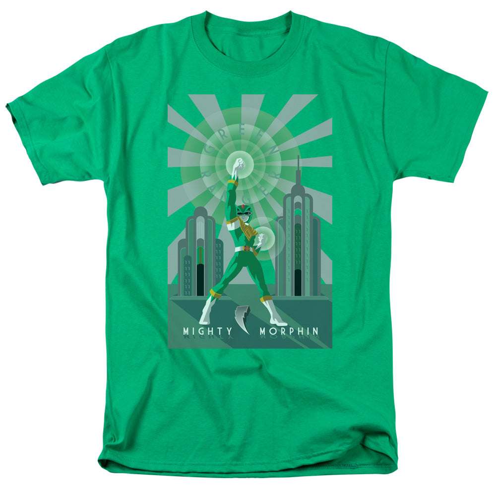 Power Rangers - Green Ranger Deco - Short Sleeve Adult 18/1 - Kelly Green T-shirt