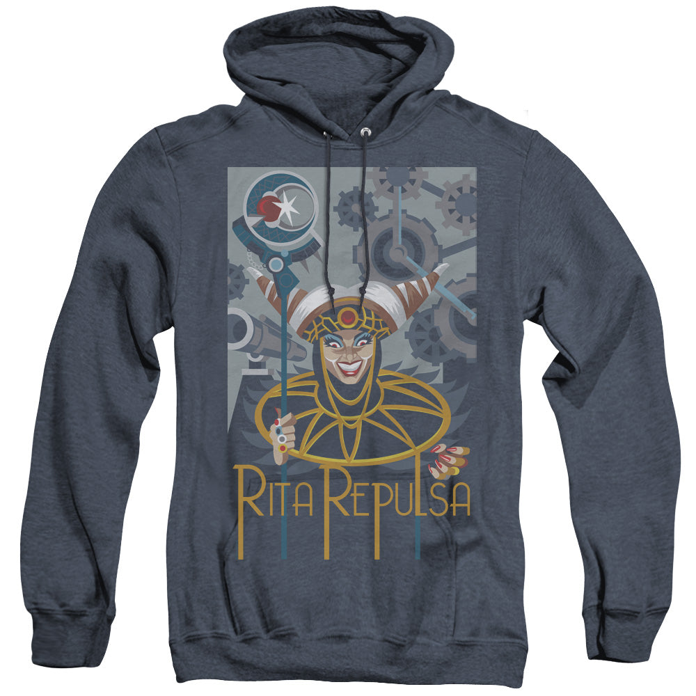 Power Rangers - Rita Deco - Adult Heather Hoodie - Navy