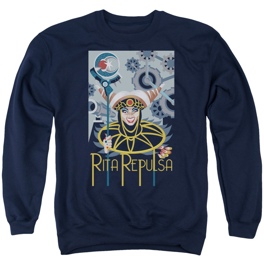 Power Rangers - Rita Deco - Adult Crewneck Sweatshirt - Navy