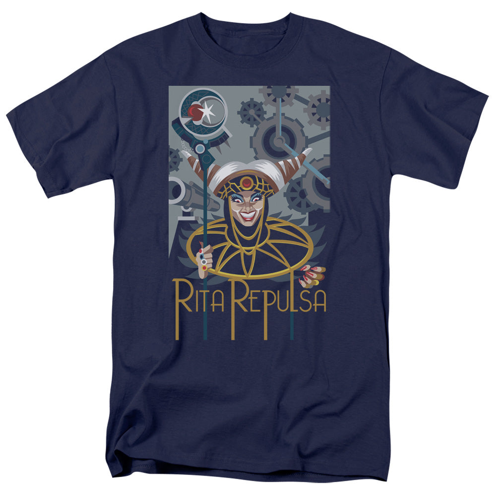 Power Rangers - Rita Deco - Short Sleeve Adult 18/1 - Navy T-shirt
