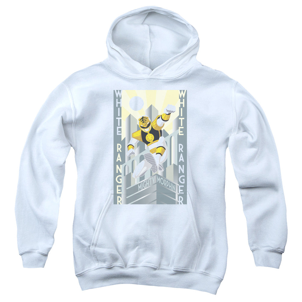 Power Rangers - White Ranger Deco - Youth Pull-over Hoodie - White