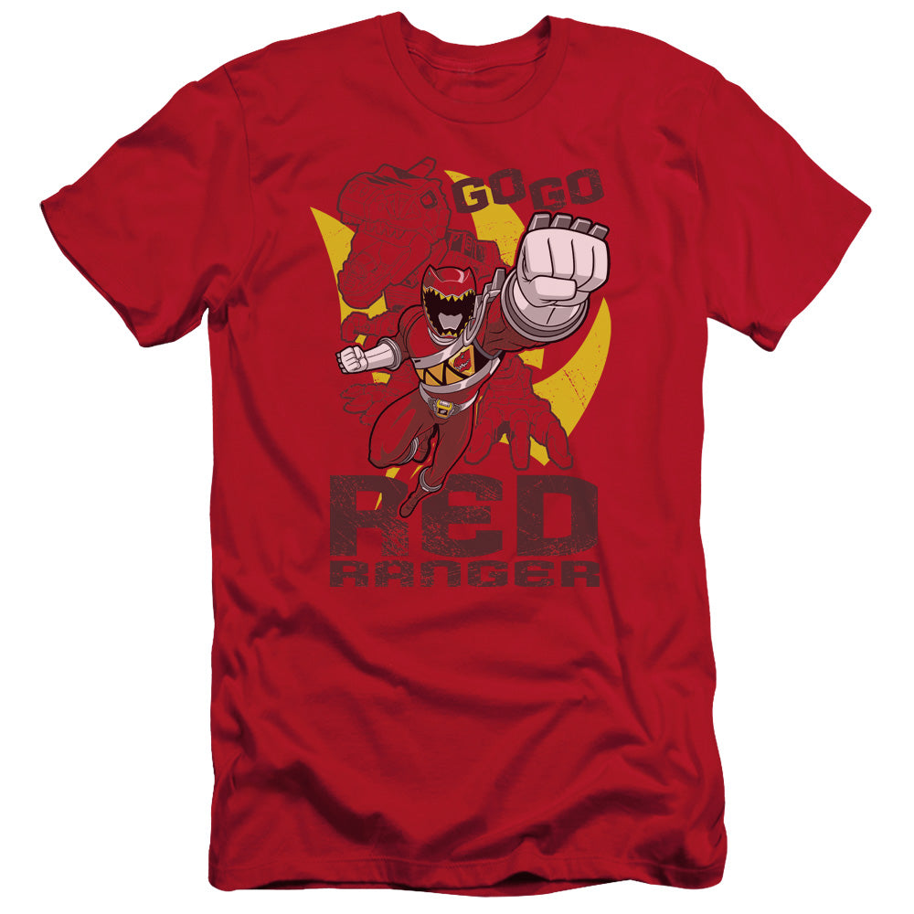 Power Rangers - Go Red - Short Sleeve Adult 30/1 - Red T-shirt