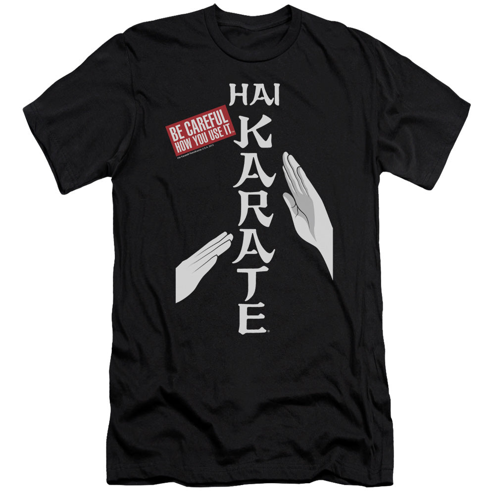 Hai Karate - Be Careful - Short Sleeve Adult 30/1 - Black T-shirt