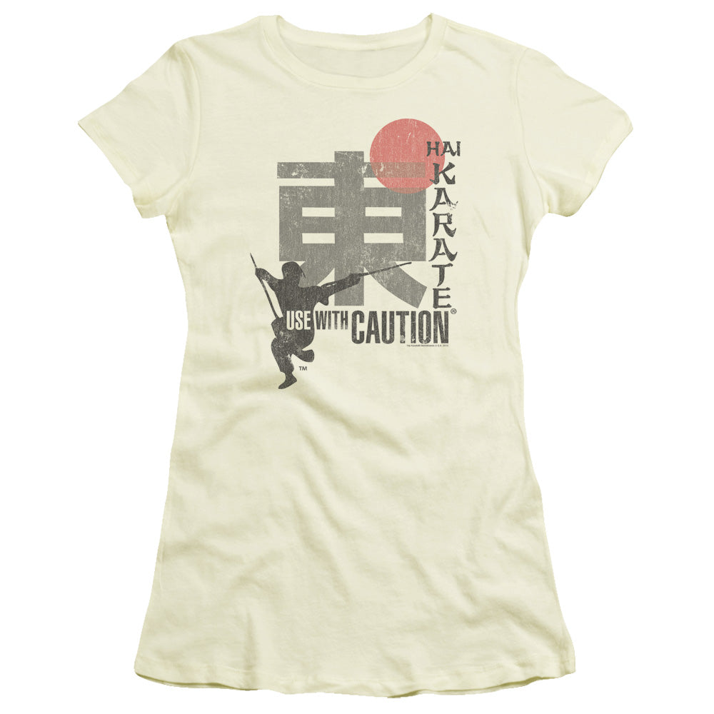 Hai Karate - Caution - Short Sleeve Junior Sheer - Cream T-shirt