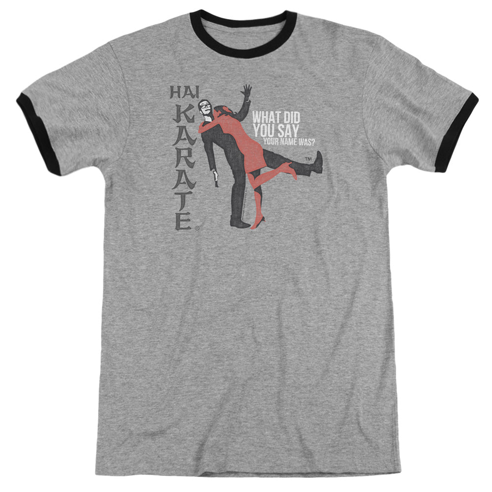 Hai Karate - Name - Adult Ringer - Heather/black