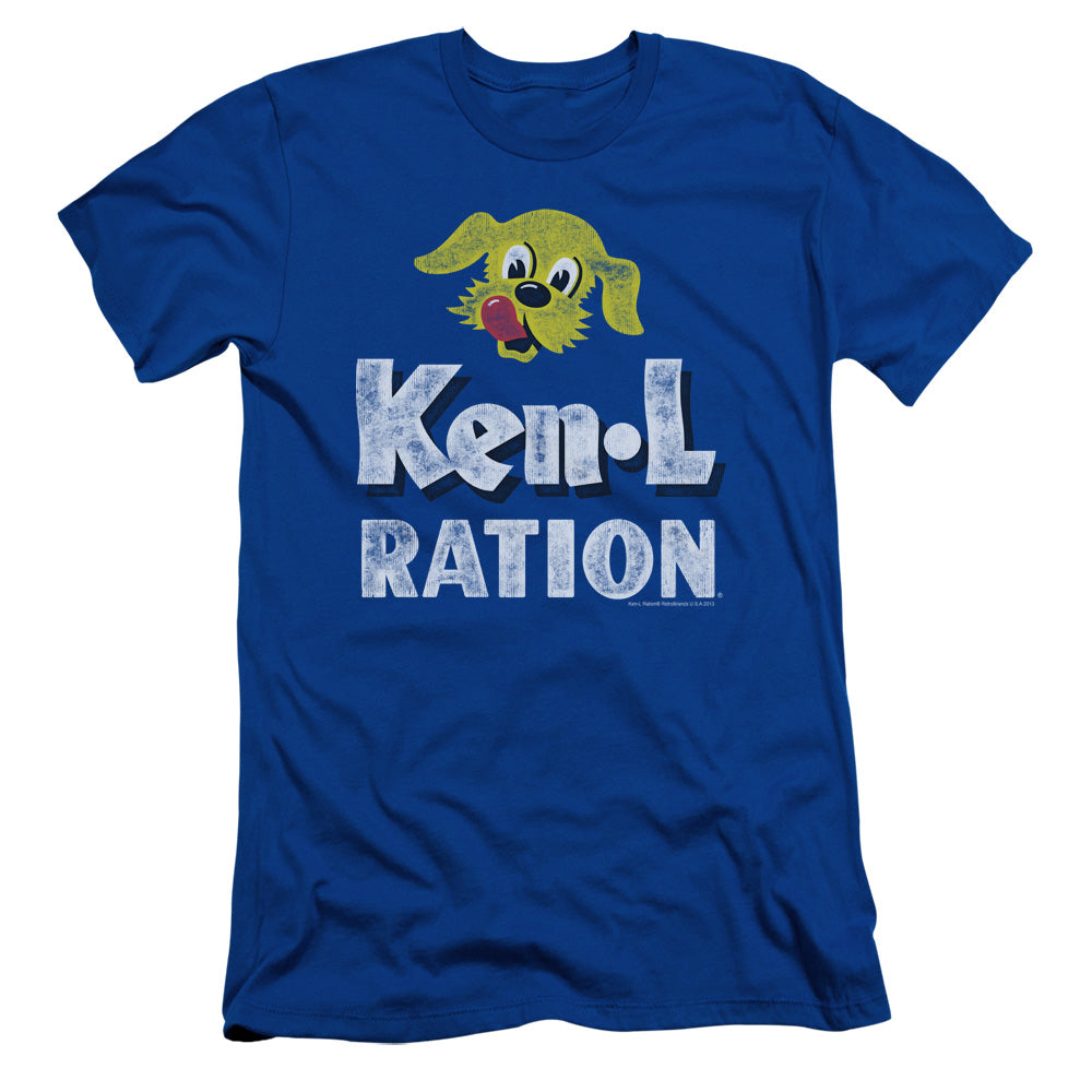 KEN L RATION DISTRESSED LOGO - S/S ADULT 30/1 - ROYAL BLUE T-Shirt