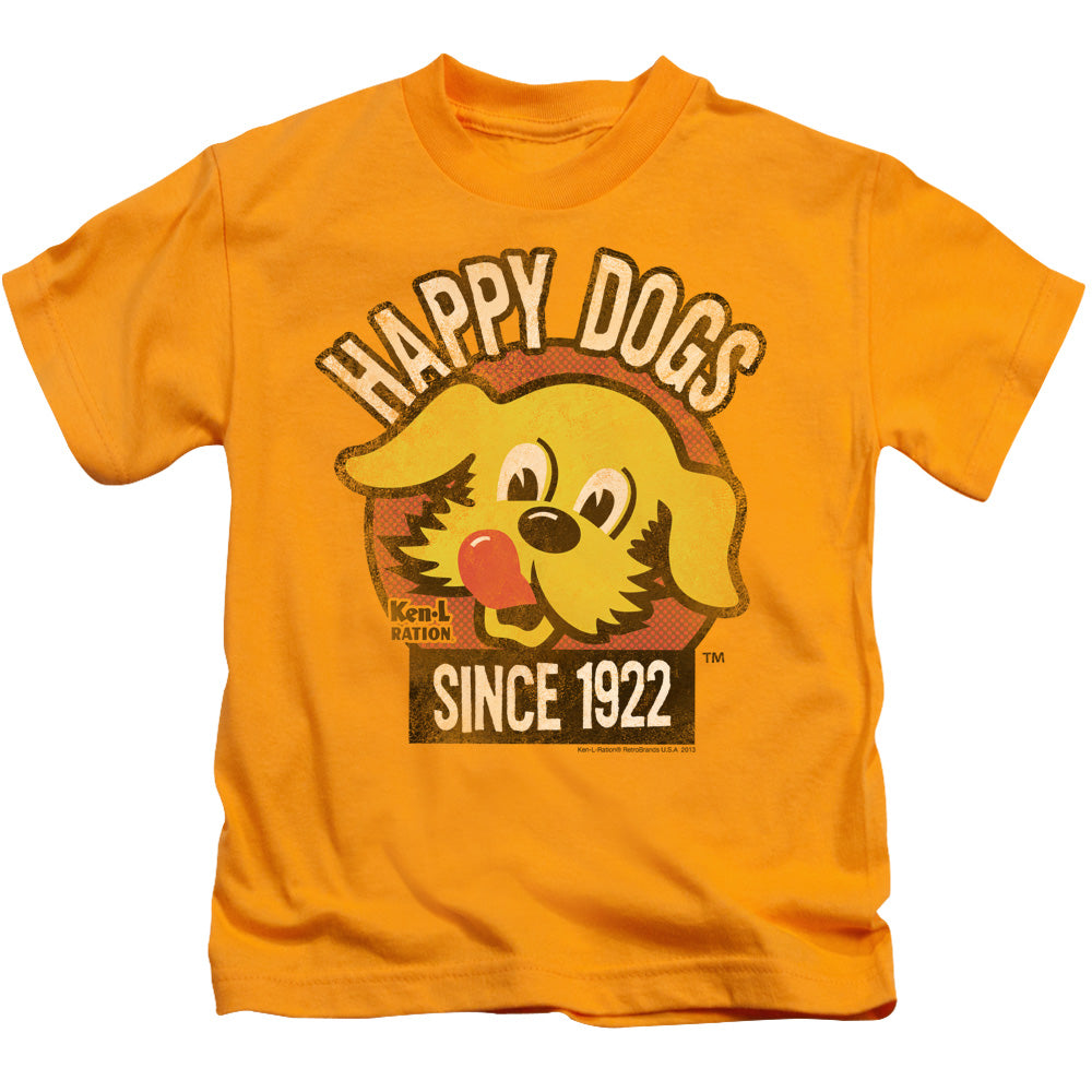 Ken L Ration - Happy Dogs - Short Sleeve Juvenile 18/1 - Gold T-shirt