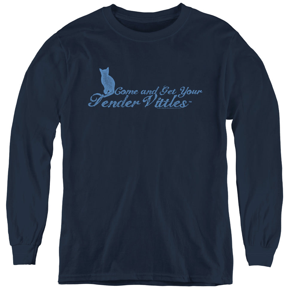 Tender Vittles - Come And Get Em - Youth Long Sleeve Tee - Navy