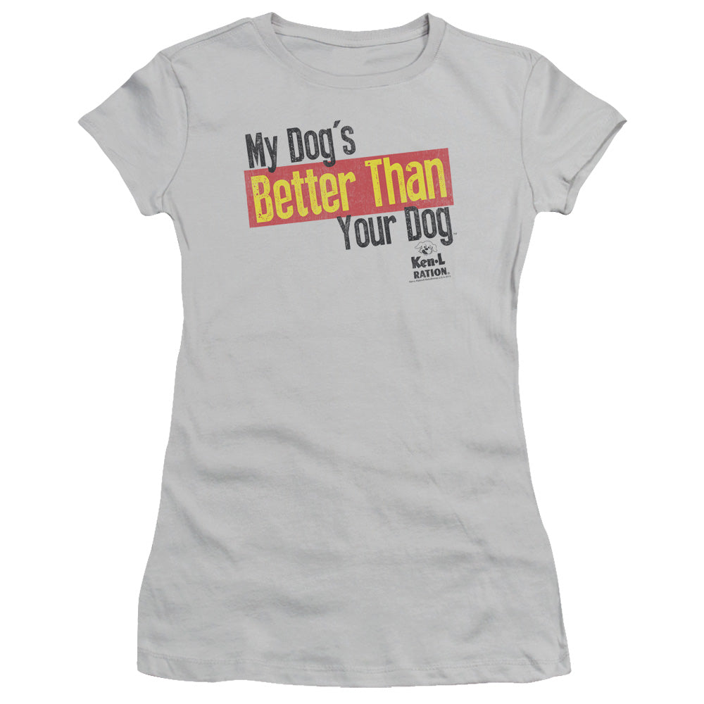 Ken L Ration - Better Than - Short Sleeve Junior Sheer - Silver T-shirt