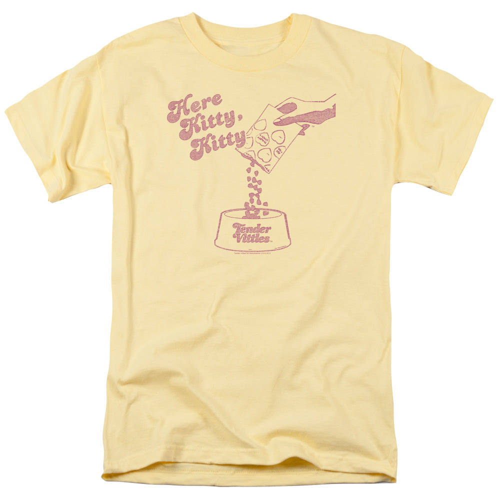 Ken L Ration - Here Kitty - Short Sleeve Adult 18/1 - Banana T-shirt