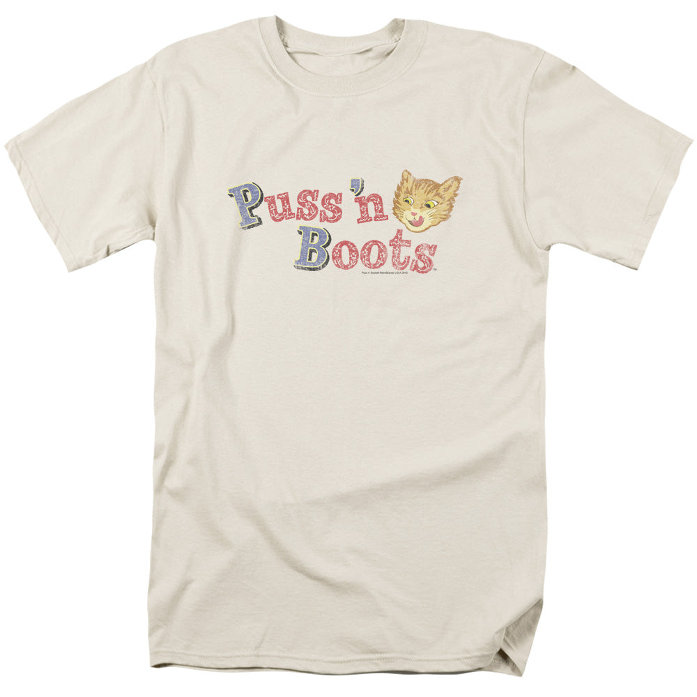 Tender Vittles - Cat Face Logo - Short Sleeve Adult 18/1 - Cream T-shirt