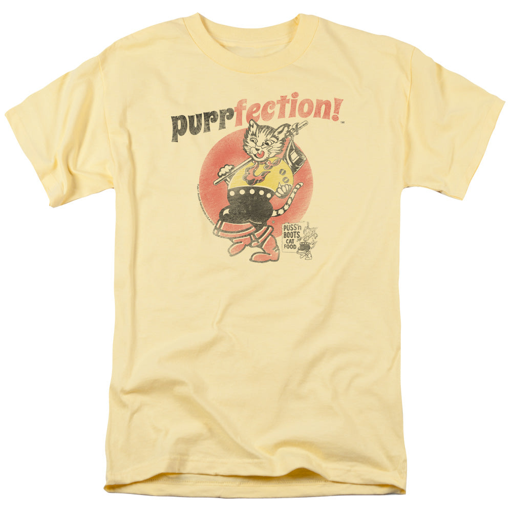Puss N Boots - Purrfection - Short Sleeve Adult 18/1 - Banana T-shirt