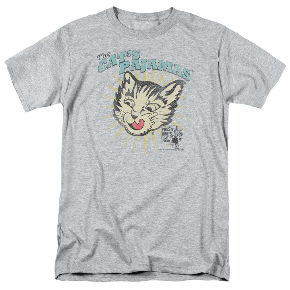 Puss N Boots - Cats Pajamas - Short Sleeve Adult 18/1 - Athletic Heather T-shirt