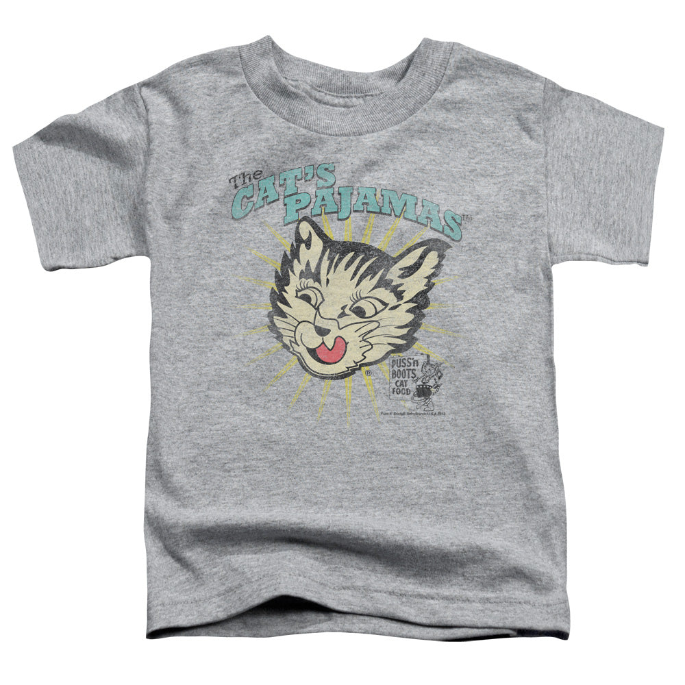 Puss N Boots - Cats Pajamas - Short Sleeve Toddler Tee - Athletic Heather T-shirt