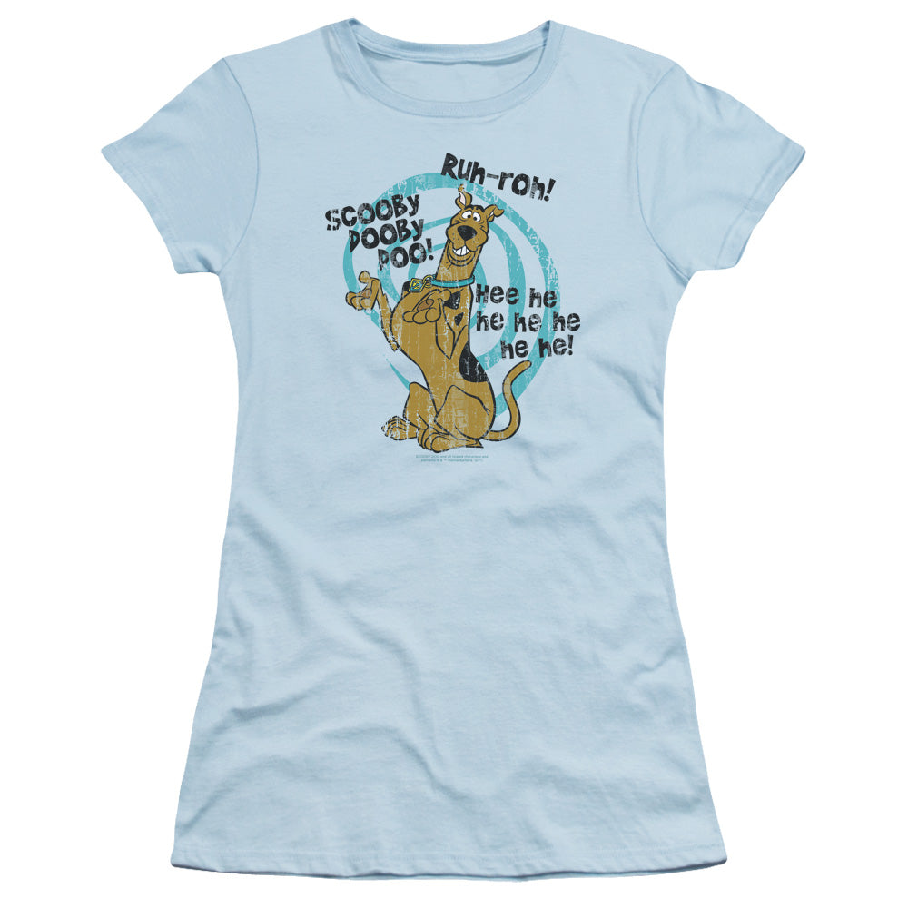 Scooby Doo - Quoted - Short Sleeve Junior Sheer - Light Blue T-shirt