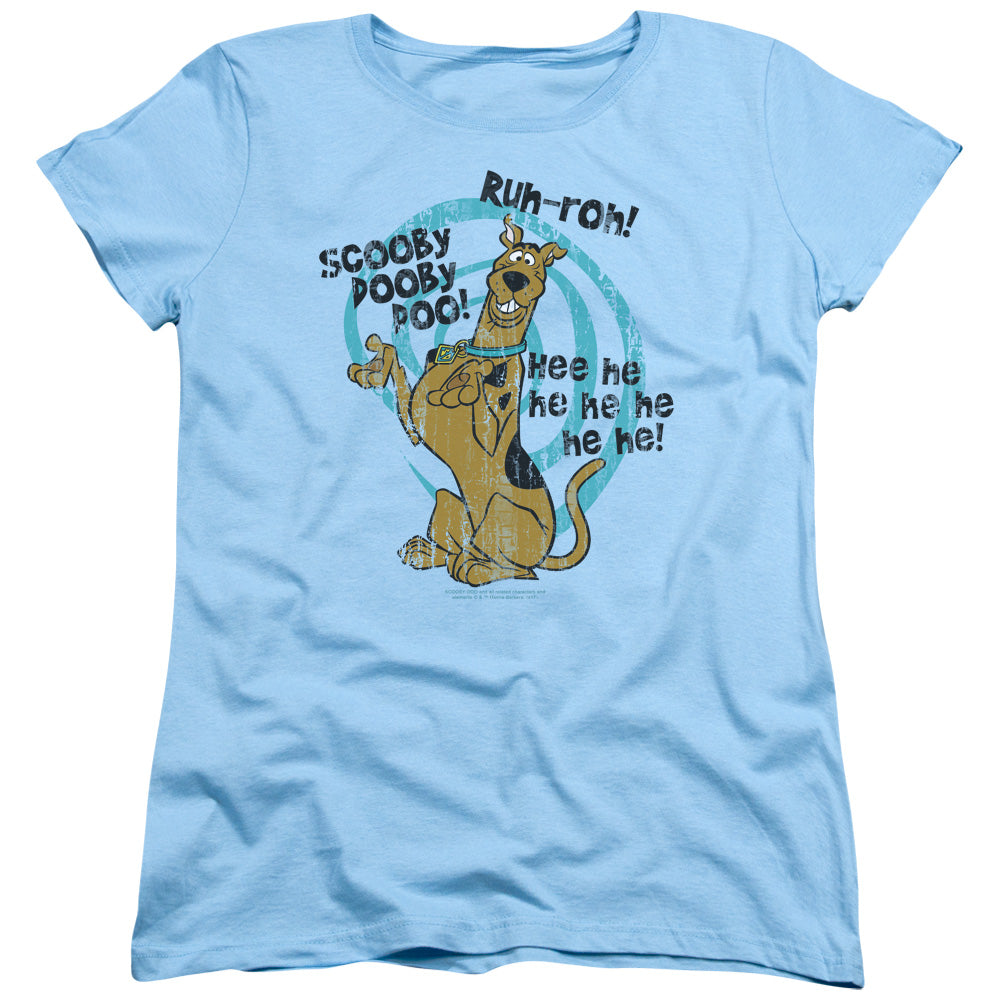 Scooby Doo - Quoted - Short Sleeve Womens Tee - Light Blue T-shirt