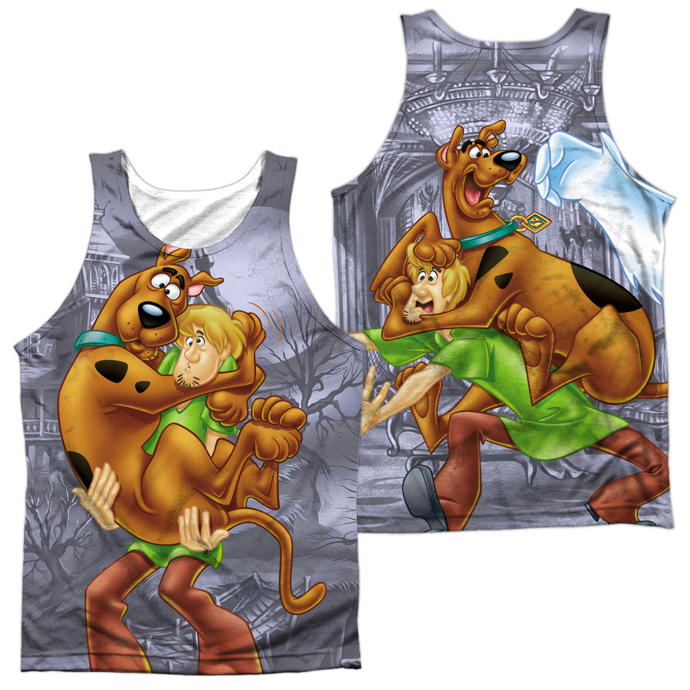 Scooby Doo - Scooby And Shaggy (Front/back Print) - Adult Poly Tank Top - White