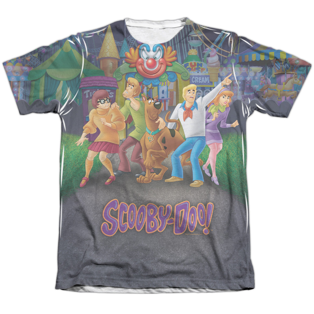 Scooby Doo - Amusement Park - Adult Poly/cotton Short Sleeve Tee - White T-shirt