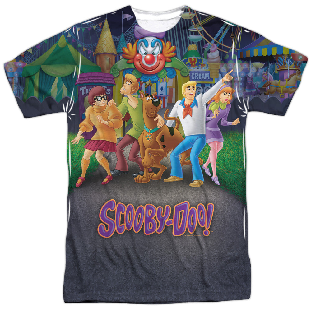 Scooby Doo - Amusement Park - Short Sleeve Adult Poly Crew - White T-shirt