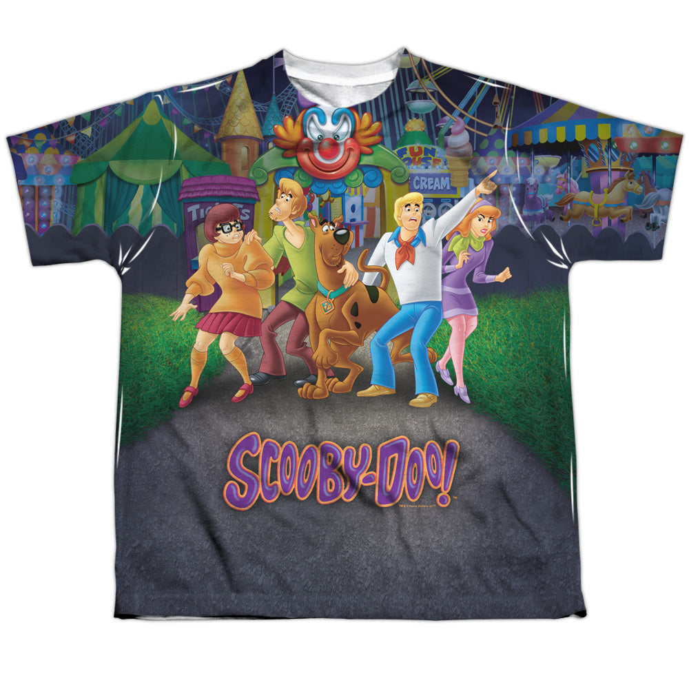 Scooby Doo - Amusement Park - Short Sleeve Youth Poly Crew - White T-shirt