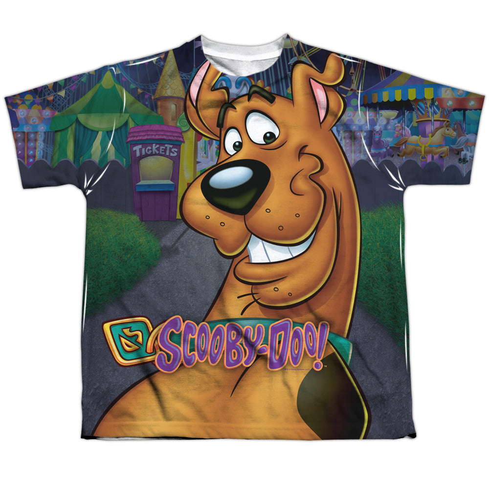 Scooby Doo - Big Dog - Short Sleeve Youth Poly Crew - White T-shirt