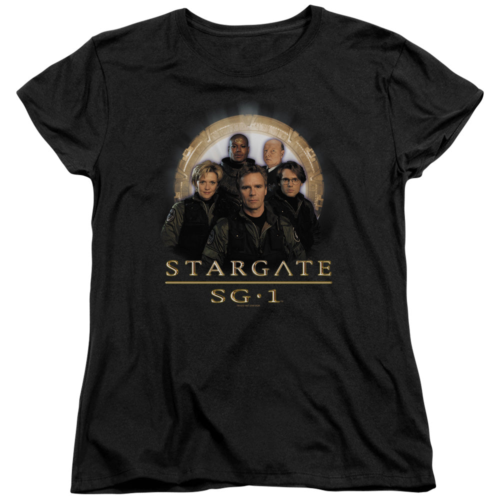 Sg1 - Sg1 Team - Short Sleeve Womens Tee - Black T-shirt