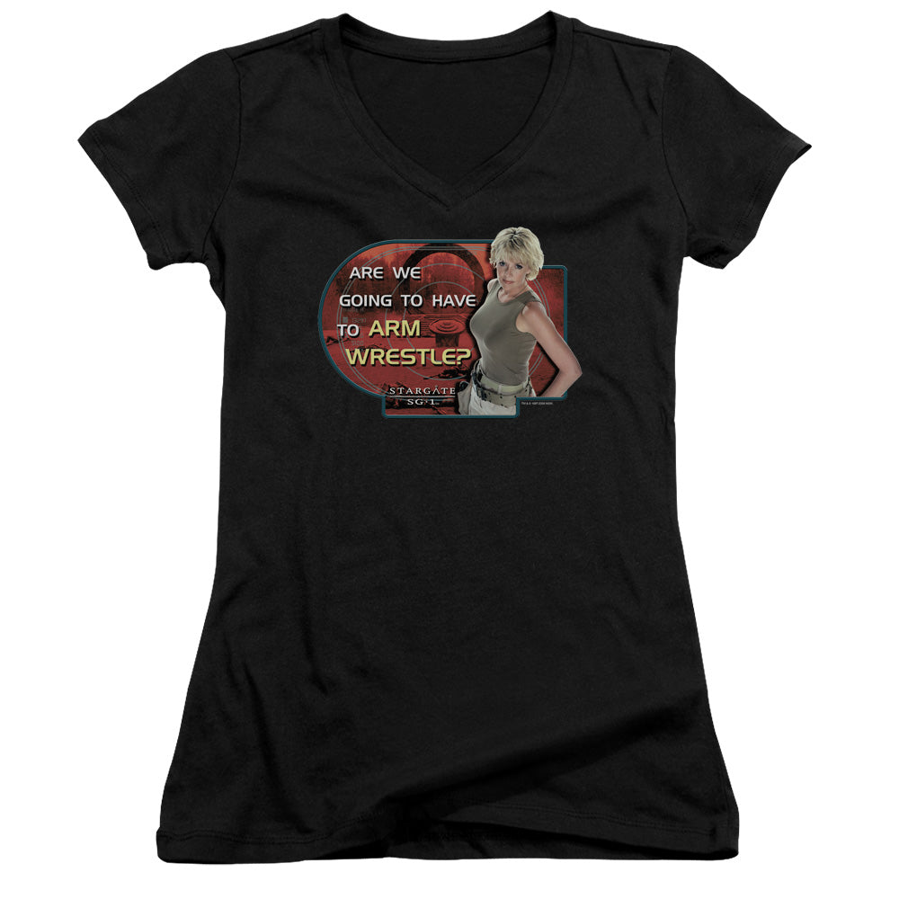 Sg1 - Arm Wrestle - Junior V-neck - Black
