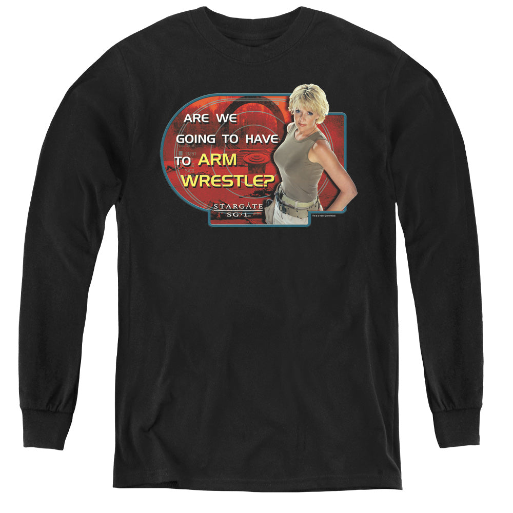 Sg1 - Arm Wrestle - Youth Long Sleeve Tee - Black