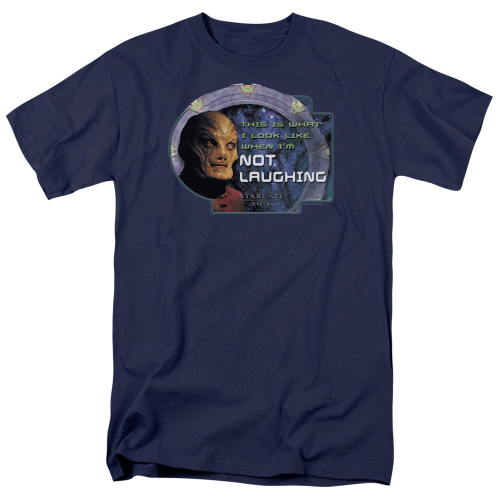 Sg1 - Not Laughing - Short Sleeve Adult 18/1 - Navy T-shirt