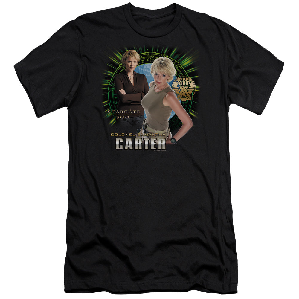 Sg1 - Samantha Carter - Short Sleeve Adult 30/1 - Black T-shirt