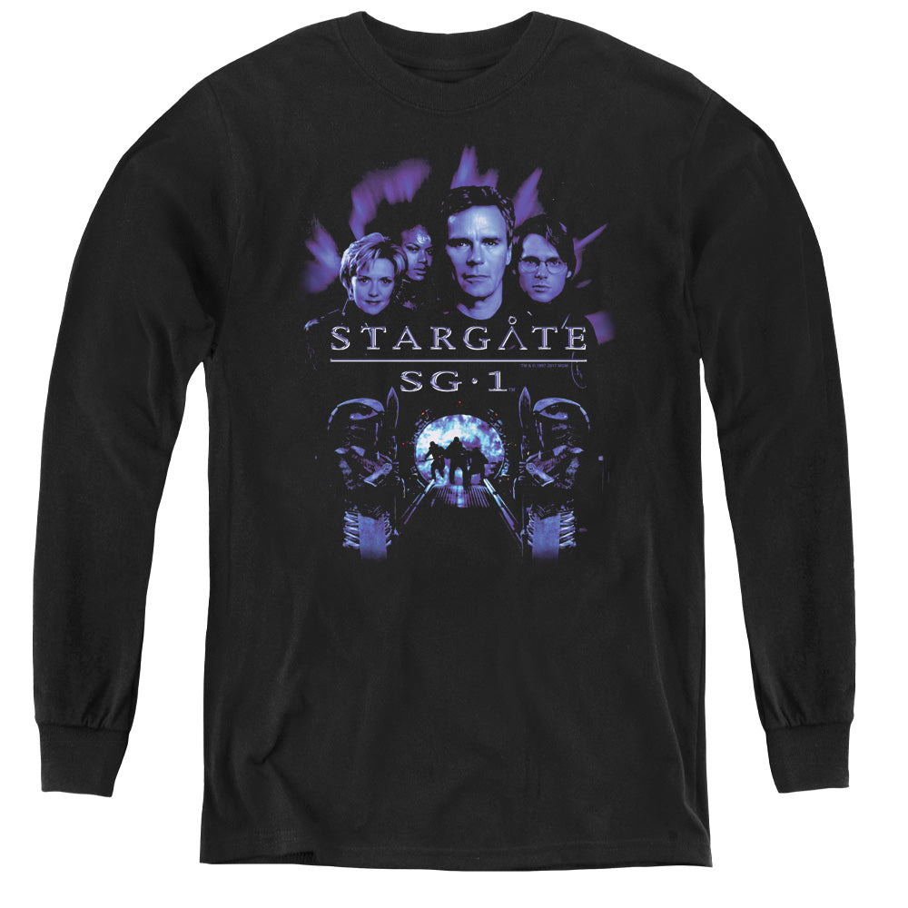 Sg1 - Sg1 Stargate Command - Youth Long Sleeve Tee - Black
